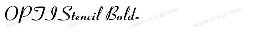 OPTIStencil Bold字体转换